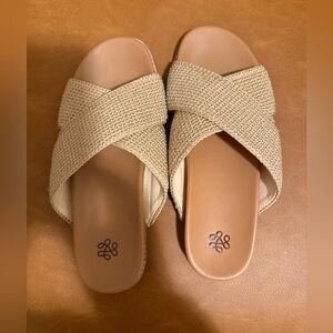 The Sak Tan Slide Sandals